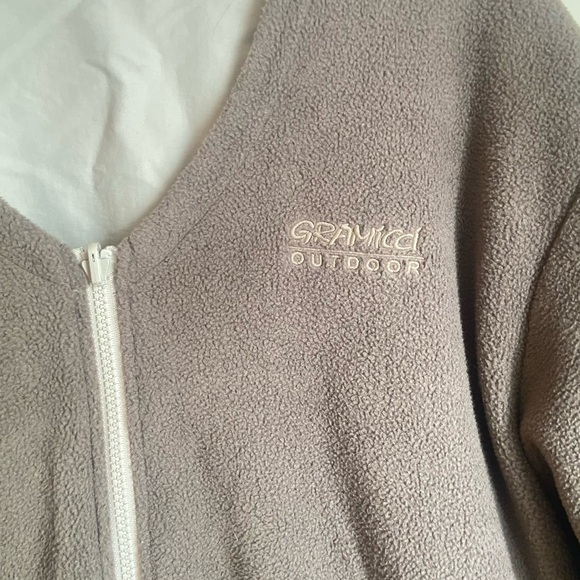 Gramicci Reversible Fleece Cardigan Jacket Taupe - Picture 8 of 16